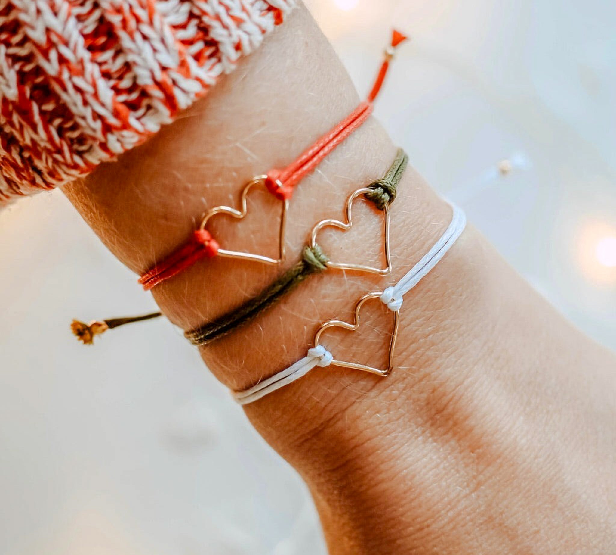 Merry & Bright 'Armed with Love' Bracelet Set, shown on model